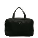 プラダ ミニハンドバッグ ブラック ナイロン レディース PRADA 【中古】