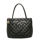 シャネル マトラッセ 復刻トート トートバッグ ブラック キャビアスキン レディース CHANEL 【中古】