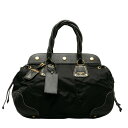 プラダ ハンドバッグ トートバッグ BN1442 ブラック ナイロン レザー レディース PRADA 【中古】