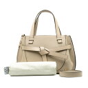 ロエベ ゲートトップ ミニ ハンドバッグ ショルダーバッグ 2WAY 321.12.Z99 ライトオート グレージュ レザー レディース LOEWE 【中古】