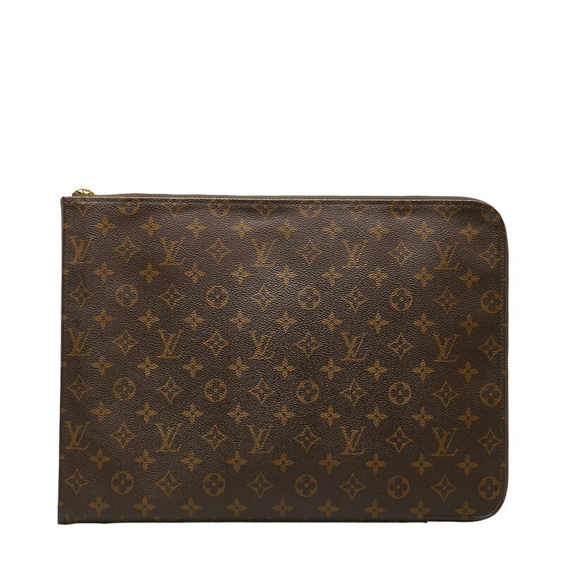 ルイ ヴィトン モノグラム ポッシュドキュマン クラッチバッグ ブリーフケース M53456 ブラウン PVC レザー レディース LOUIS VUITTON 【中古】