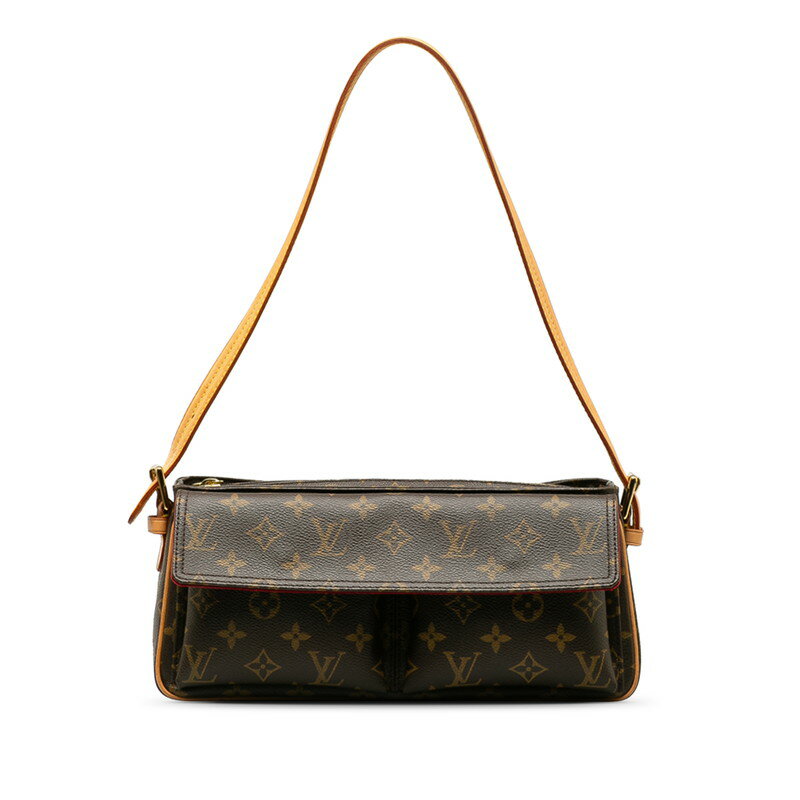 ルイ ヴィトン モノグラム ヴィバシテMM ショルダーバッグ M51164 ブラウン PVC レザー レディース LOUIS VUITTON 【中古】