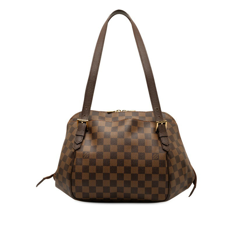 ルイ ヴィトン ダミエ ベレムMM ハンドバッグ N51174 ブラウン PVC レザー レディース LOUIS VUITTON 【中古】