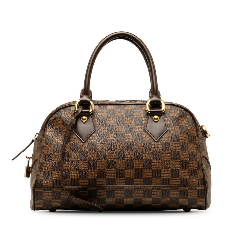 ルイ ヴィトン モノグラム ドゥオモ ハンドバッグ ミニボストンバッグ N60008 ブラウン PVC レザー レディース LOUIS VUITTON 【中古】