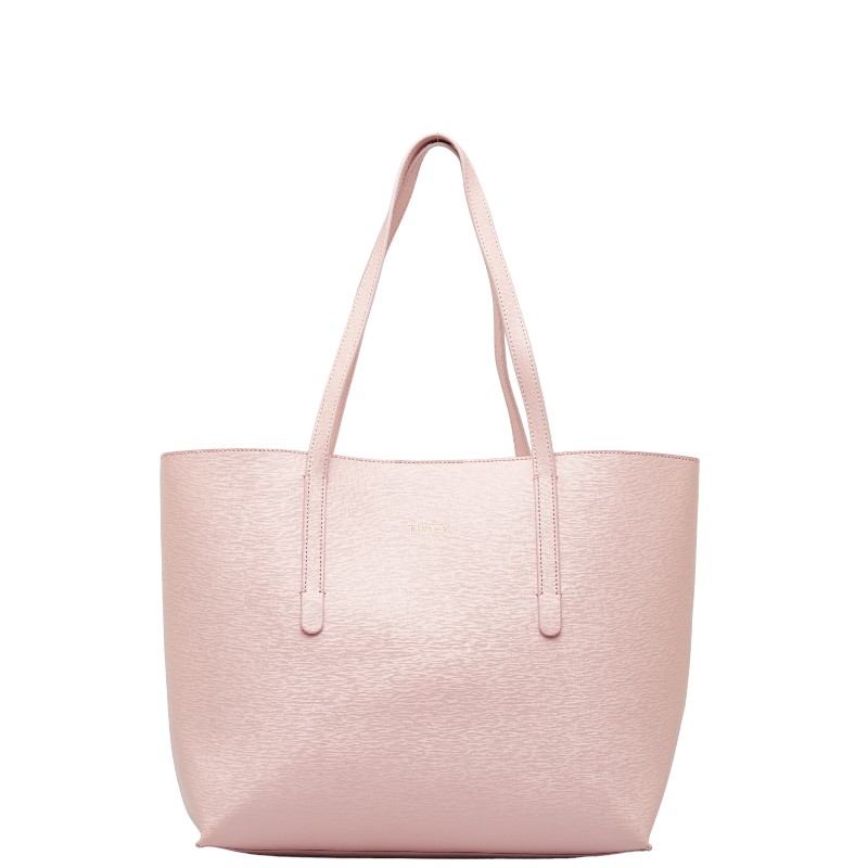 フルラ ロゴ トートバッグ ショルダーバッグ ピンク レザー レディース Furla 【中古】