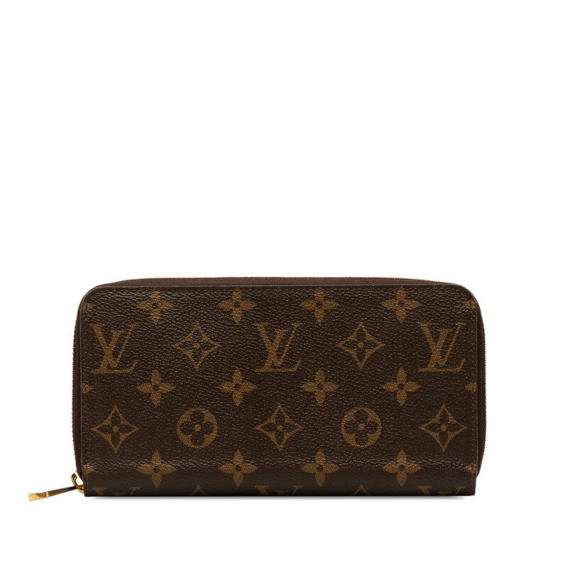 ルイ ヴィトン モノグラム ジッピーウォレット ラウンドファスナー 長財布 M60017 ブラウン PVC レザー レディース LOUIS VUITTON 【中古】