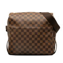 ルイ ヴィトン ダミエ ナヴィグリオ 斜め掛け ショルダーバッグ N45255 ブラウン PVC レザー レディース LOUIS VUITTON 【中古】