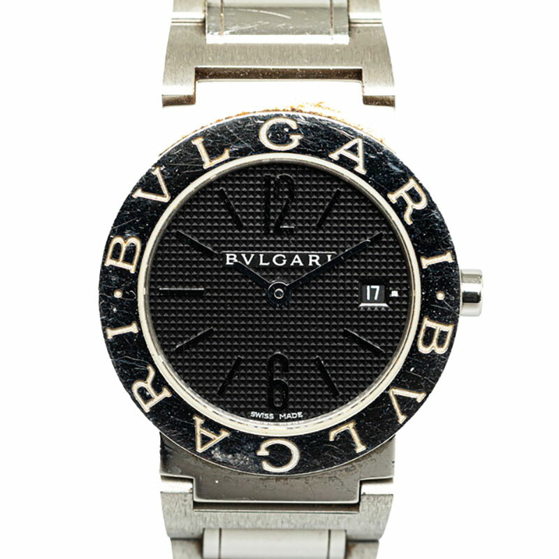 ブルガリ ブルガリブルガリ 腕時計 BB26SS クオーツ ブラック文字盤 ステンレススチール レディース BVLGARI 【中古】