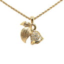 クリスチャンディオール リーフ ベル ライトストーン ネックレス ゴールド メッキ レディース Christian Dior 【中古】