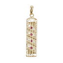 ノーブランド K18YG イエローゴールド ルビー0.13ct ダイヤ0.27ct ペンダントトップ レディース no brand 【中古】