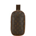 ルイ ヴィトン モノグラム ポシェットガンジュ ボディバッグ ウエストバッグ M51870 ブラウン PVC レザー メンズ LOUIS VUITTON 【中古...