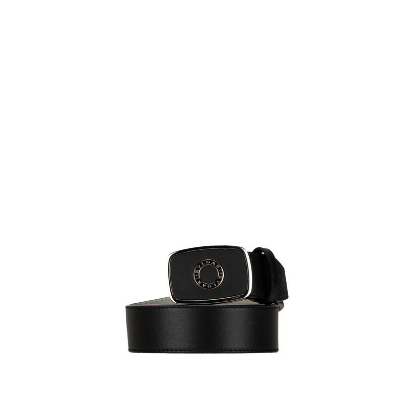 ブルガリ ブルガリブルガリ ベルト サイズ:110/44 33197 ブラック シルバー レザー メンズ BVLGARI 【中古】