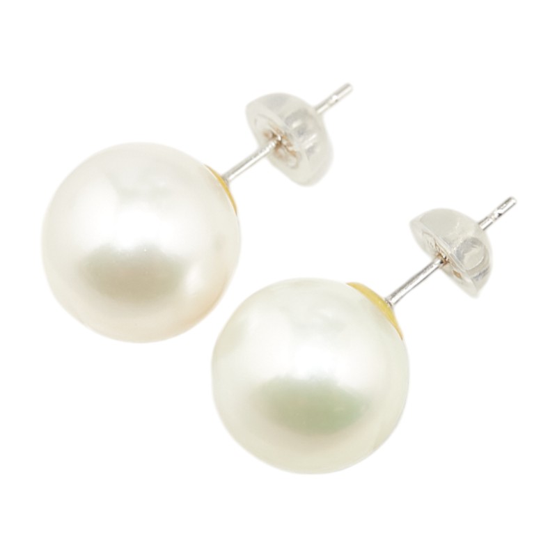 Pt900 プラチナ 白蝶真珠11.2～11.3mm パール ピアス レディース 【中古】のサムネイル