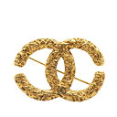 シャネル ヴィンテージ 溶岩 ヨウガン ココマーク ブローチ ゴールド メッキ レディース CHANEL 【中古】