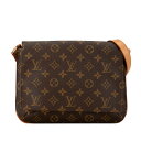 ルイ ヴィトン モノグラム ミュゼット タンゴ ショート ショルダーバッグ M51257 ブラウン PVC レザー レディース LOUIS VUITTON 【中...