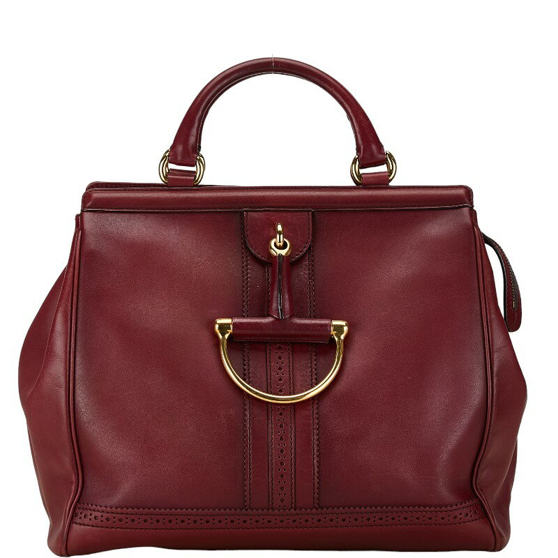 グッチ ホースビット ハンドバッグ 296900 ボルドー ワインレッド レザー レディース GUCCI 【中古】のサムネイル