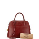 エルメス ボリード31 ハンドバッグ ショルダーバッグ 2WAY ボルドー ワインレッド カーフ レディース HERMES 【中古】