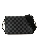 ルイ ヴィトン ダミエ アンフィニ ステュディオ 斜め掛け ショルダーバッグ N50007 ブラック PVC レザー メンズ LOUIS VUITTON 【中古】(4)
