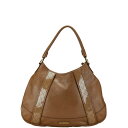 バーバリー ノバチェック ワンショルダーバッグ ハンドバッグ ベージュ レザー レディース BURBERRY 【中古】(4)