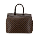 ルイ ヴィトン ダミエ グリニッジPM ボストンバッグ N41165 ブラウン PVC レザー レディース LOUIS VUITTON 【中古】