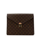ルイ ヴィトン モノグラム フォルダー マーク ビジネスバッグ クラッチバッグ GI0721 ブラウン PVC レザー レディース LOUIS VUITTON ...