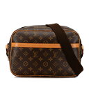 ルイ ヴィトン モノグラム リポーターPM 斜め掛け ショルダーバッグ M45254 ブラウン PVC レザー レディース LOUIS VUITTON 【中古】