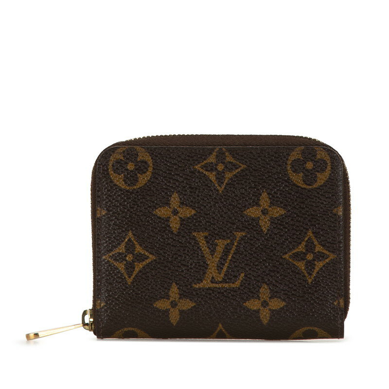 ルイ ヴィトン モノグラム ジッピー コインパース コインケース 小銭入れ M60067 ブラウン PVC レザー レディース LOUIS VUITTON 【中古】