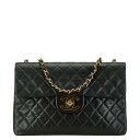 シャネル マトラッセ34 チェーンショルダーバッグ ハンドバッグ ブラック ラムスキン レディース CHANEL 【中古】