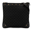 グッチ GGキャンバス スタッズ 斜め掛け ショルダーバッグ 120894 ブラック キャンバス レザー レディース GUCCI 【中古】(4)