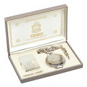 ジッポ 70周年記念 Anniversary Limited 1000 ライター&懐中時計セット 0181 クオーツ シルバー文字盤 真鍮 レディース ZIPP...
