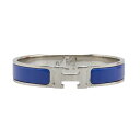 エルメス クリックH PM ブレスレット シルバー ブルー メタル レディース HERMES 【中古】