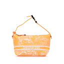 ディオール ミディアム ノマド ポーチ ハンドバッグ オレンジ ナイロン レザー レディース Dior 【中古】