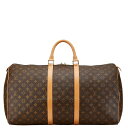 ルイ ヴィトン モノグラム キーポル55 ボストンバッグ M41424 ブラウン PVC レザー レディース LOUIS VUITTON 【中古】
