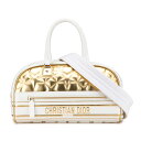 ディオール ヴァイブ ミディアム ミニボストンバッグ ショルダーバッグ 2WAY ホワイト ゴールド レザー レディース Dior 【中古】