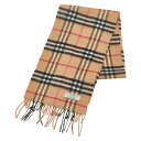 バーバリー ノバチェック マフラー ブラウン マルチカラー カシミヤ レディース BURBERRY 【中古】
