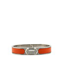 エルメス スーパーHバングル ブレスレット オレンジ シルバー メタル レディース HERMES 【中古】