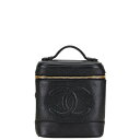 シャネル ココマーク バニティバッグ ブラック キャビアスキン レディース CHANEL 【中古】