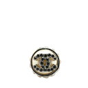 シャネル ココマーク ラインストーン タイピン シルバー ブラック メタル レディース CHANEL 【中古】