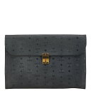 エム シー エム ヴィセトス ロゴグラム ブリーフケース ブラック PVC レザー レディース MCM 【中古】