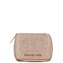 マイケルコース ラメ アクセサリーポーチ 小物入れ ピンク ピンクゴールド グリッターキャンバス レディース Michael Kors 【中古】