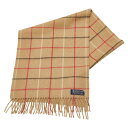 バーバリー ノバチェック マフラー ベージュ マルチカラー カシミヤ レディース BURBERRY 【中古】