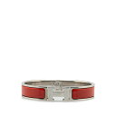 エルメス クリックH バングル シルバー レッド メタル レディース HERMES 【中古】