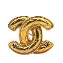 シャネル ヴィンテージ マトラッセ ココマーク ブローチ ゴールド メッキ レディース CHANEL 【中古】