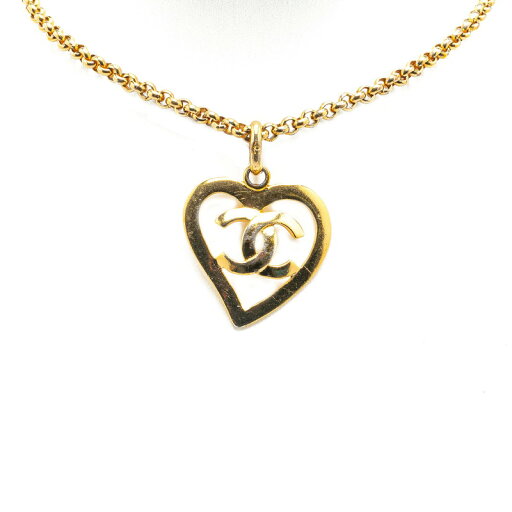 シャネル ヴィンテージ ココマーク ハート ネックレス ゴールド メッキ レディース CHANEL 【中古】 シャネル ヴィンテージ ココマーク ハート ネックレス ゴールド メッキ レディース CHANEL 【中古】