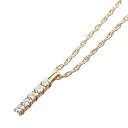K18YG イエローゴールド ダイヤ0.22ct ネックレス レディース 【中古】
