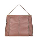 ボッテガヴェネタ イントレチャート ワンショルダーバッグ ハンドバッグ ピンク レザー レディース BOTTEGAVENETA 【中古】