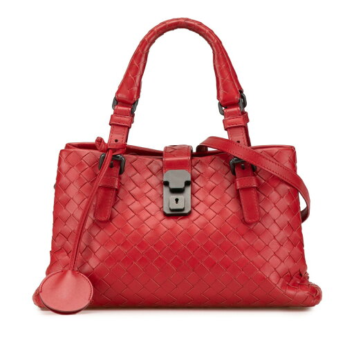 ボッテガヴェネタ イントレチャート ハンドバッグ ショルダーバッグ 2WAY レッド レザー レディース BOTTEGAVENETA 【中古】 ボッテガヴェネタ イントレチャート ハンドバッグ ショルダーバッグ 2WAY レッド レザー レディース BOTTEGAVENETA 【中古】