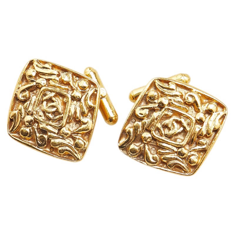 シャネル ココマーク ひし形 カフス ゴールド メッキ レディース CHANEL 【中古】