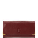 カルティエ マストライン クラッチバッグ ワインレッド ボルドー レザー レディース CARTIER 【中古】(4)