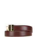 グッチ ロゴ ベルト サイズ:70/30 036 2092 1006 0 ワインレッド ボルドー レザー レディース GUCCI 【中古】